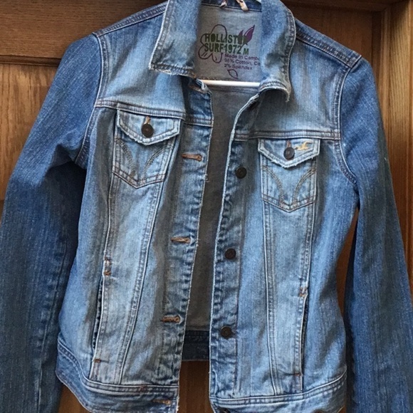 Hollister Surf 1972 Blue Long Sleeve Collared Denim Jacket Size Medium - Picture 7 of 16